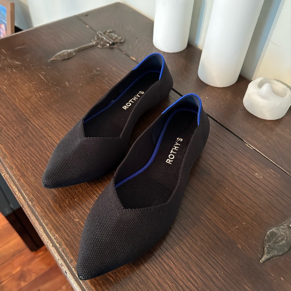 Rothy's Women's Black Pointed Ballet Flats